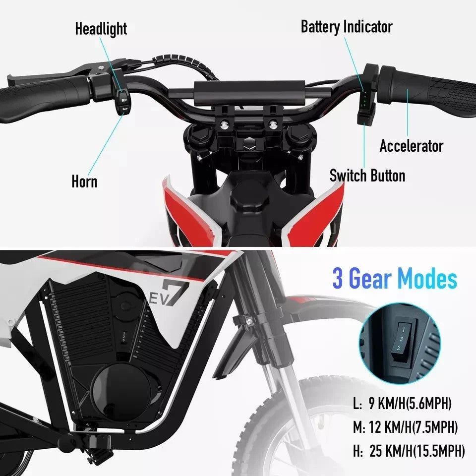 Evercross EV12M PRO 12" Kids Electric Motorbike 250W 36V 4Ah E-Dirt Bike 25km/h