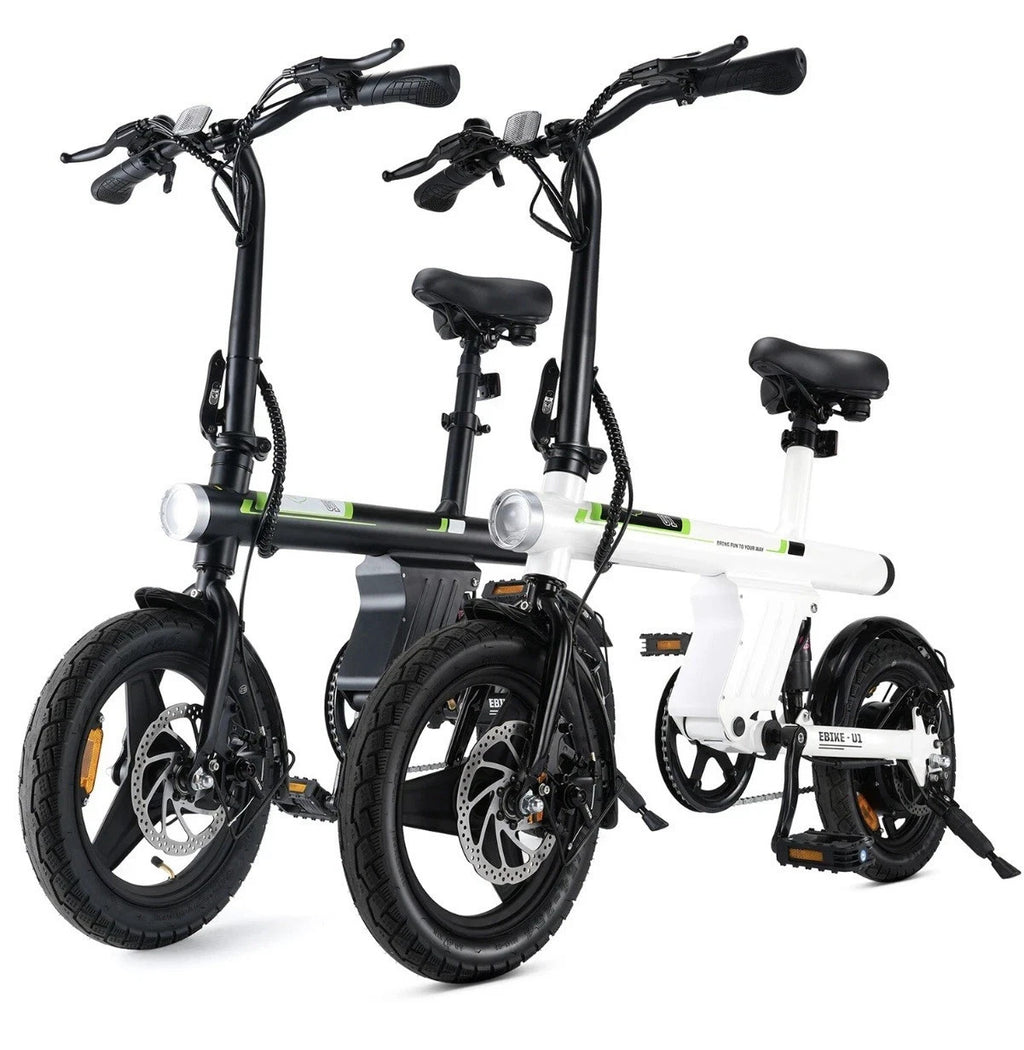 iSinwheel 14" Electric Bike 250W Motor 25km/h E-City Bike 60KM Range Black/White