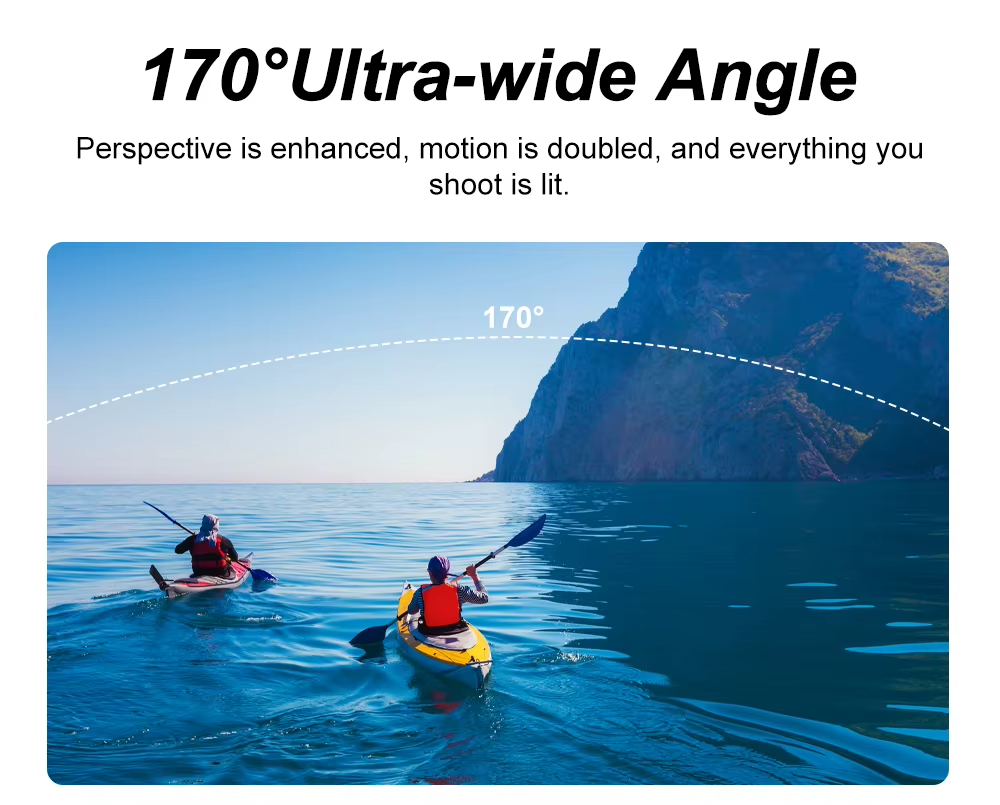 OURLIFE Q600 4K30FPS Action Camera WiFi 30m Waterproof + 64GB SD UK