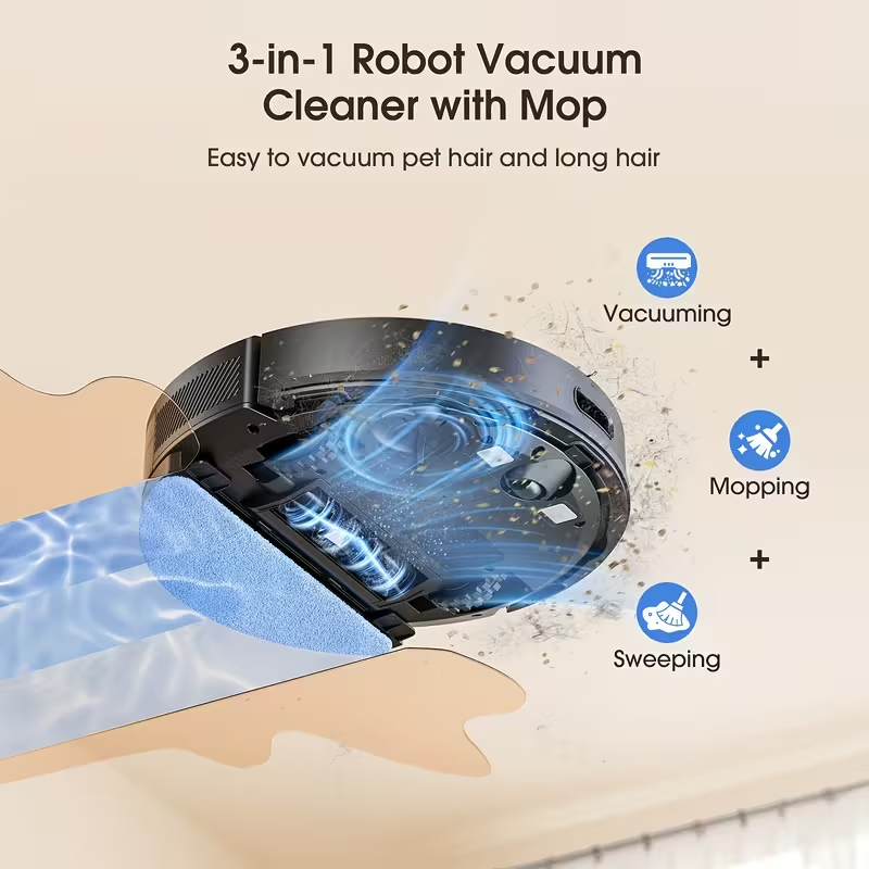 Lubluelu L20 Max Robot Vacuum & Mop 6000Pa Self-Empty 3in1 Smart Mapping WiFi UK
