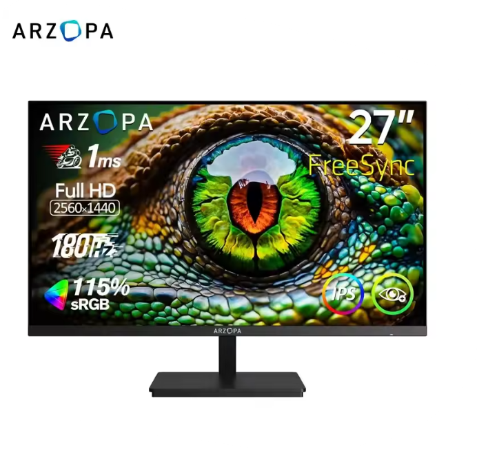 ARZOPA 27" IPS QHD Gaming Monitor 180Hz 1ms FreeSync UK