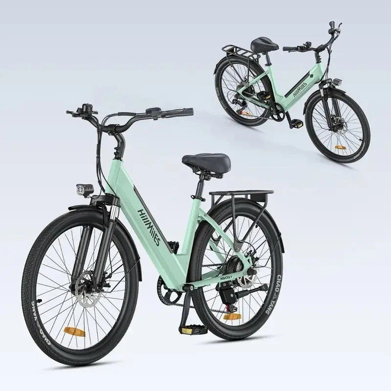 Hillmiles MileCity Electric Bike 250W 36V 13Ah 26" Fat Tyre E-Bike Long 100km