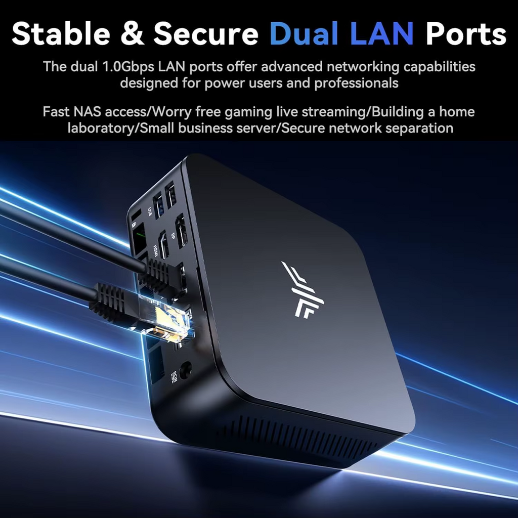 NiPoGi E3 Ryzen 5 Mini PC 3.7GHz 4 Core 16GB 512GB SSD Win11 Pro Wifi Triple 4K