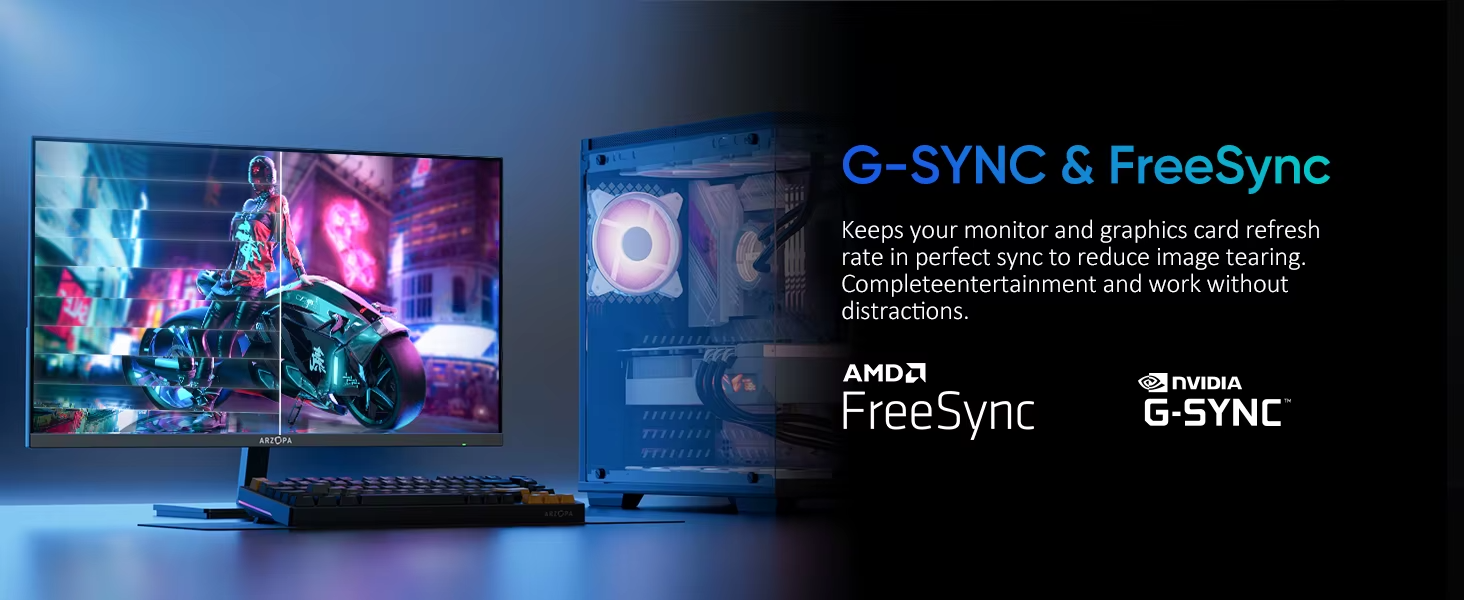 ARZOPA 27" IPS QHD Gaming Monitor 180Hz 1ms FreeSync UK