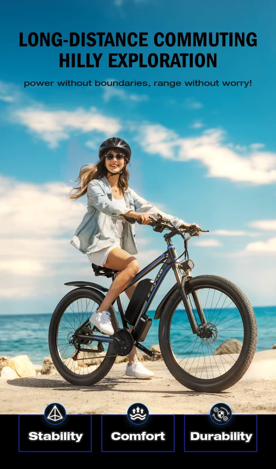 E-BYCCO E8 Electric Bike 29" 48V 17.5Ah 250W E-MTB Adult Commuter All Terrain UK