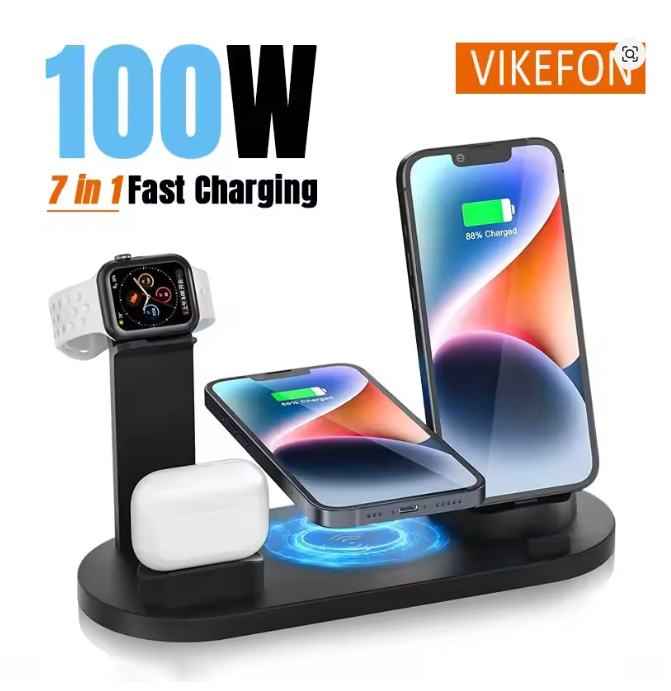 7-in-1 Wireless Charging Station 100W iPhone Watch UK