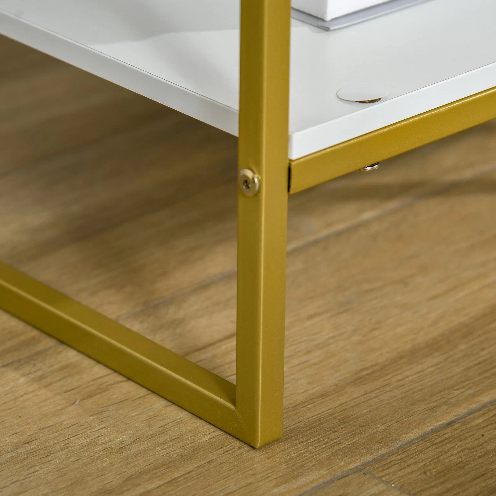 HOMCOM Bedside Tables Set of 2 Nightstand Gold Modern UK