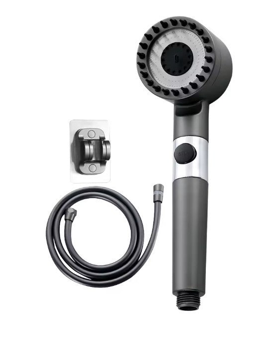 High-Pressure Shower Head 3-Mode Adjustable Spray with Filter & Massage Multiuse