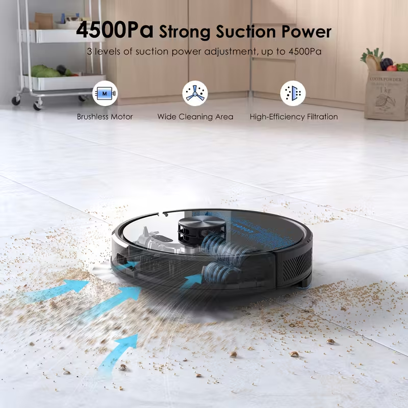Lubluelu SL60 Max Robot Vacuum & Mop 4500Pa Self-Empty 3in1 Smart Mapping