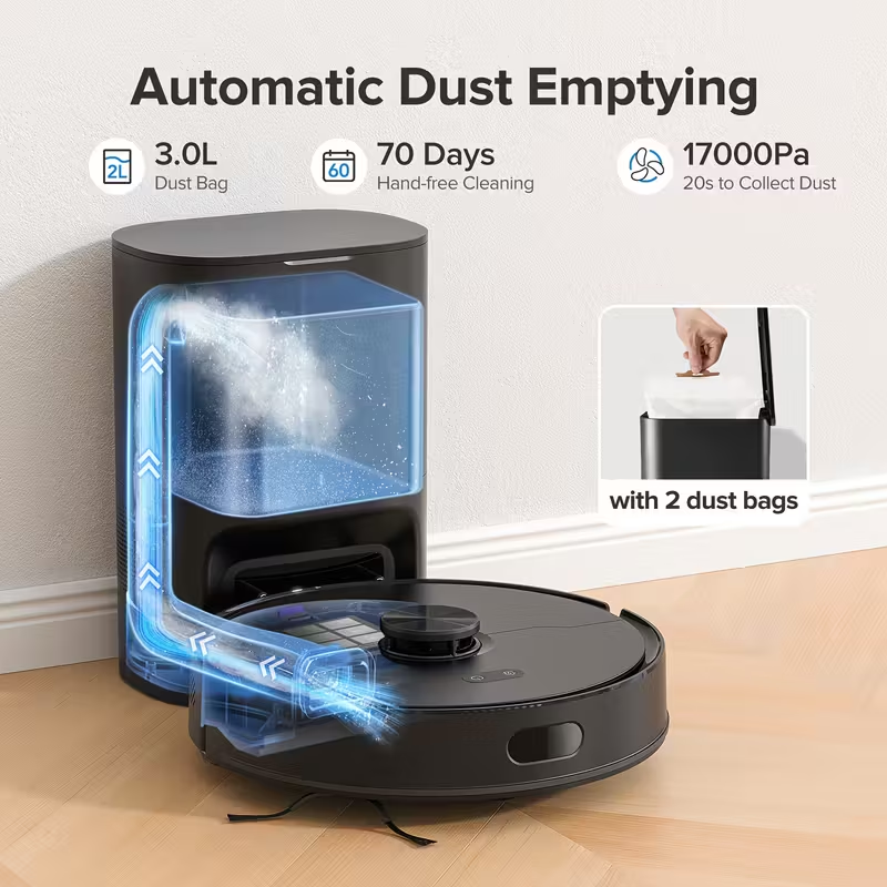 Lubluelu L15 Max Robot Vacuum & Mop 6000Pa Self-Empty 3in1 Smart Mapping WiFi UK