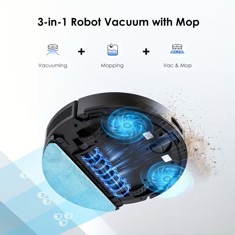 Lubluelu SL60 Max Robot Vacuum & Mop 4500Pa Self-Empty 3in1 Smart Mapping