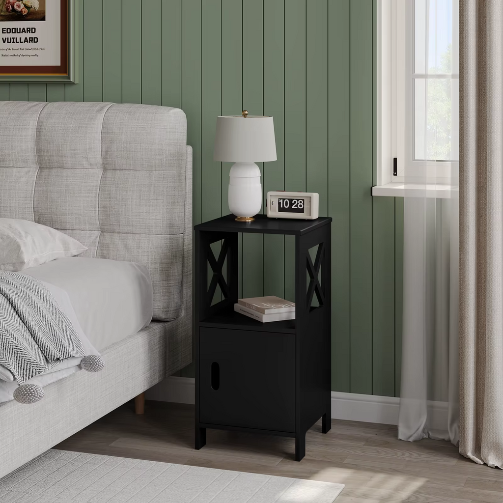 Bedside Tables Set of 2 Nightstand White Modern UK