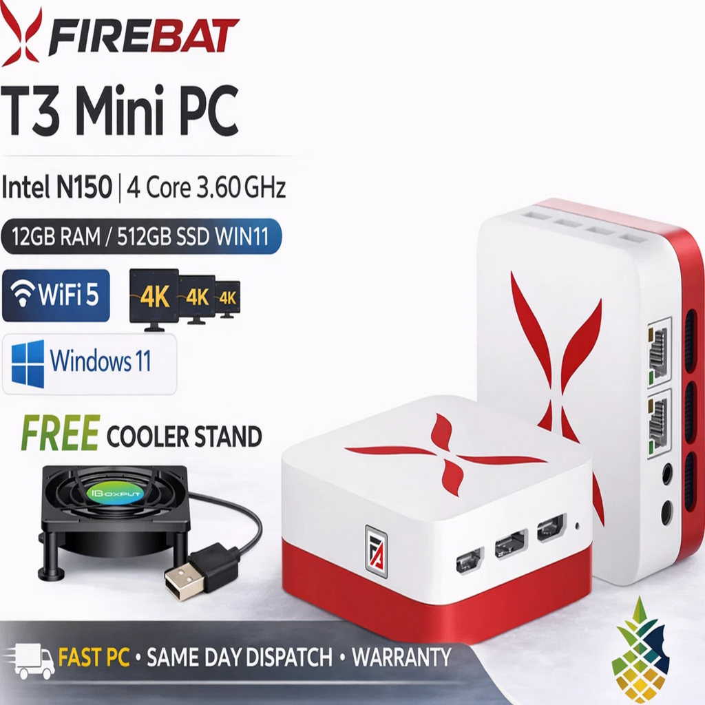 Firebat T3 Fast Mini PC Intel 12th Gen N150 Quad Core 3.6Ghz 12GB LPDDR5 512GB