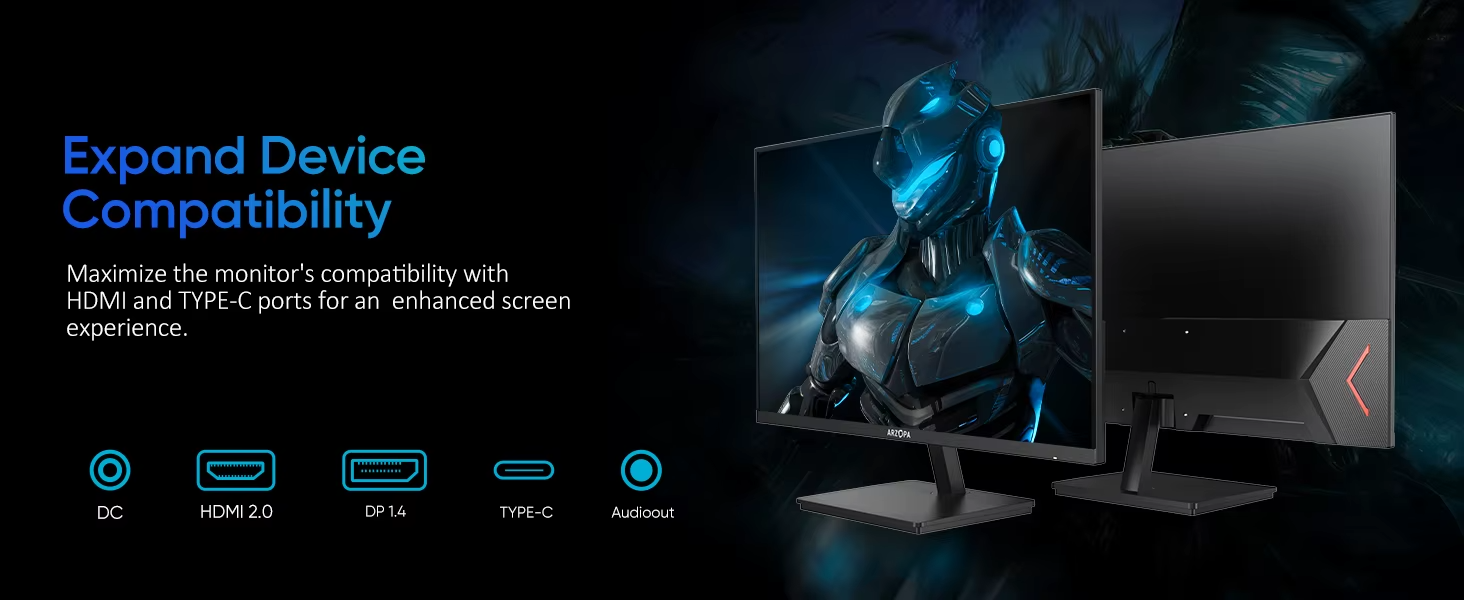 ARZOPA 27" IPS QHD Gaming Monitor 180Hz 1ms FreeSync UK