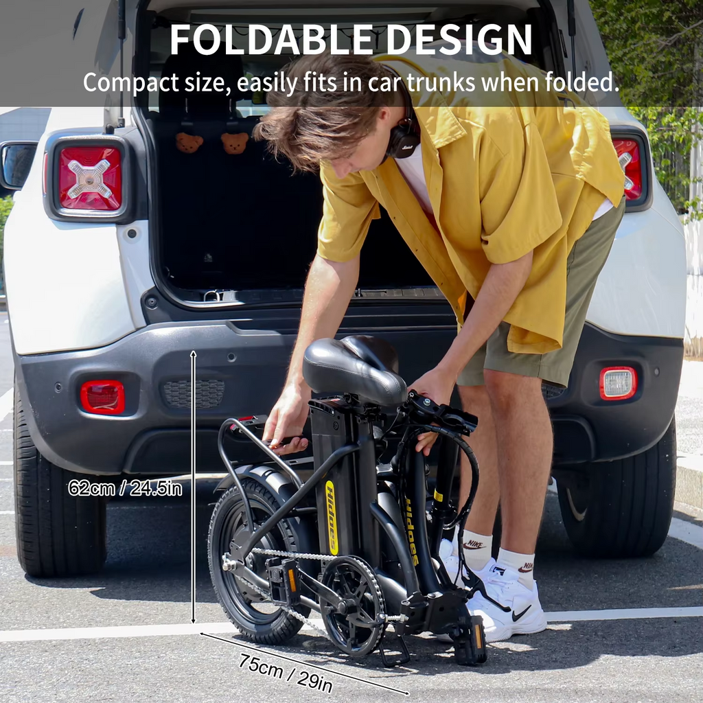 Hidoes C5 Folding Electric Bike 250W 36V 14" Mini E-Bike 25km/h Commuter 30KM UK