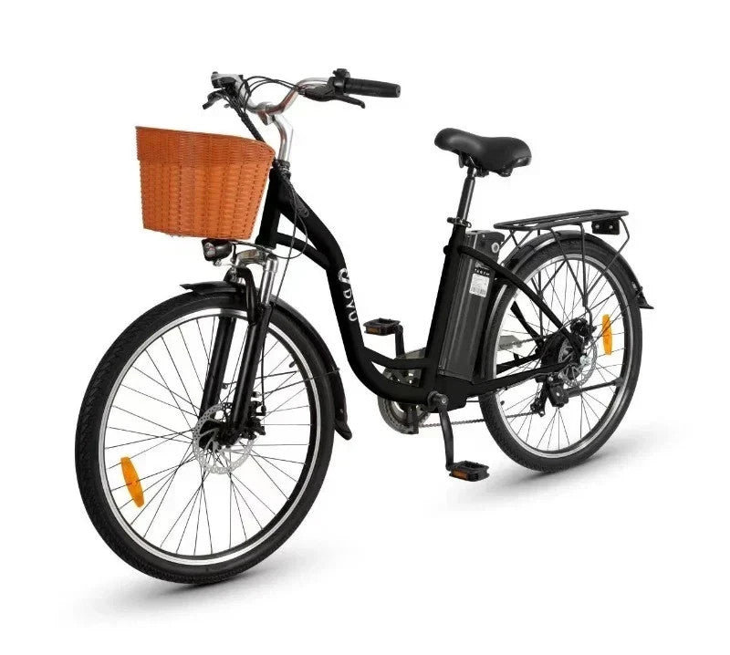 DYU C6 26" Electric Bike 250W 36V E-City Bike 25km/h 6 Speed 70KM Range