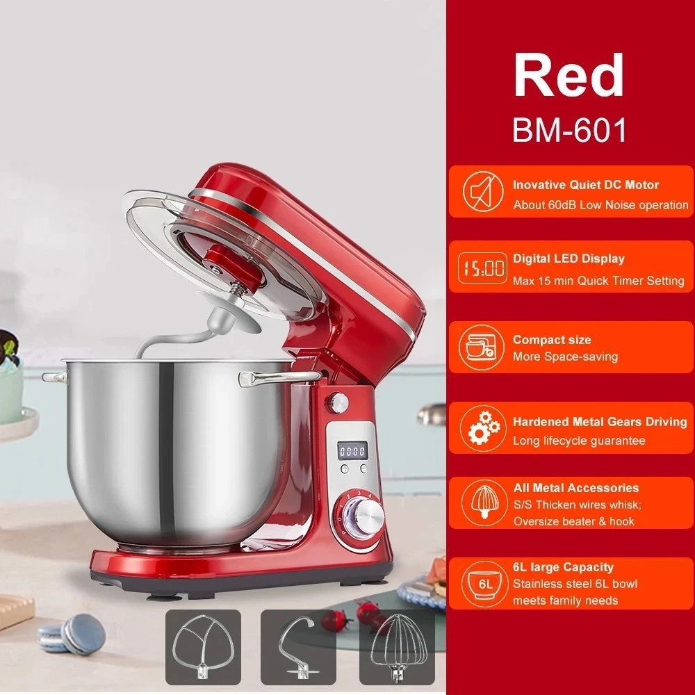 BioloMix 1200W Stand Mixer 6L Bowl UK