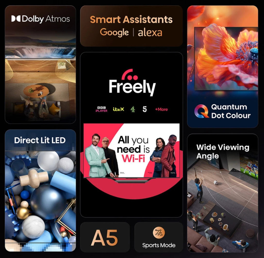 Hisense 40" QLED FHD Smart TV Atmos 40A5QTUK UK