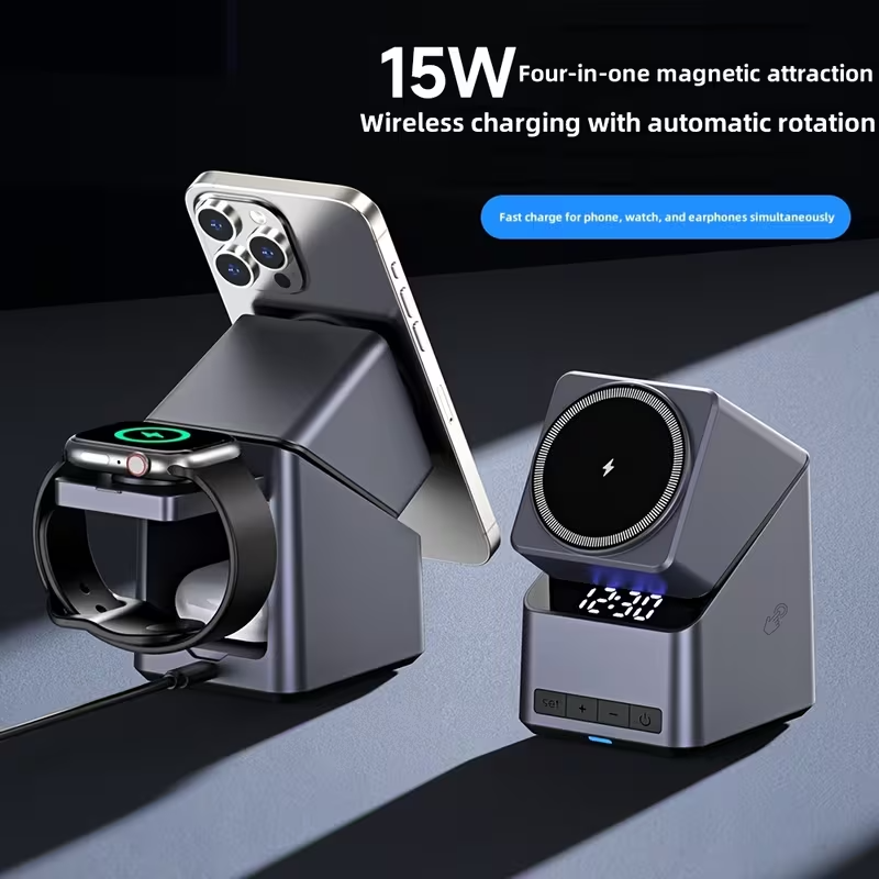 4-in-1 Wireless Charging Station Fast Charger iPhone Watch AirPods UK