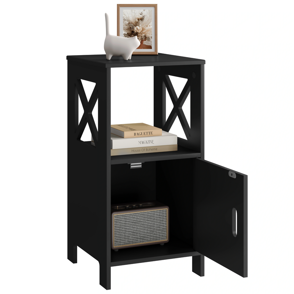 Bedside Tables Set of 2 Nightstand White Modern UK
