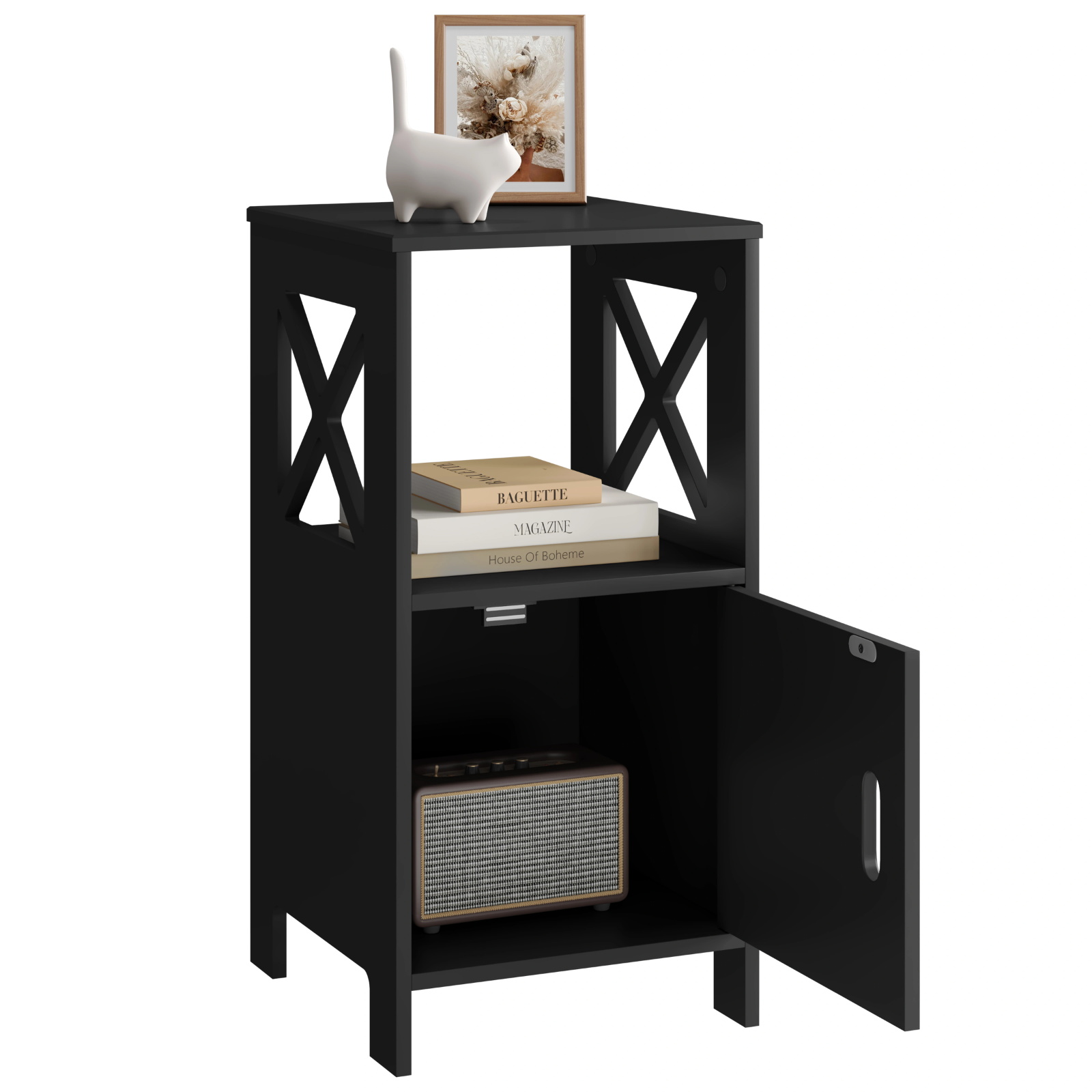 Bedside Tables Set of 2 Nightstand White Modern UK