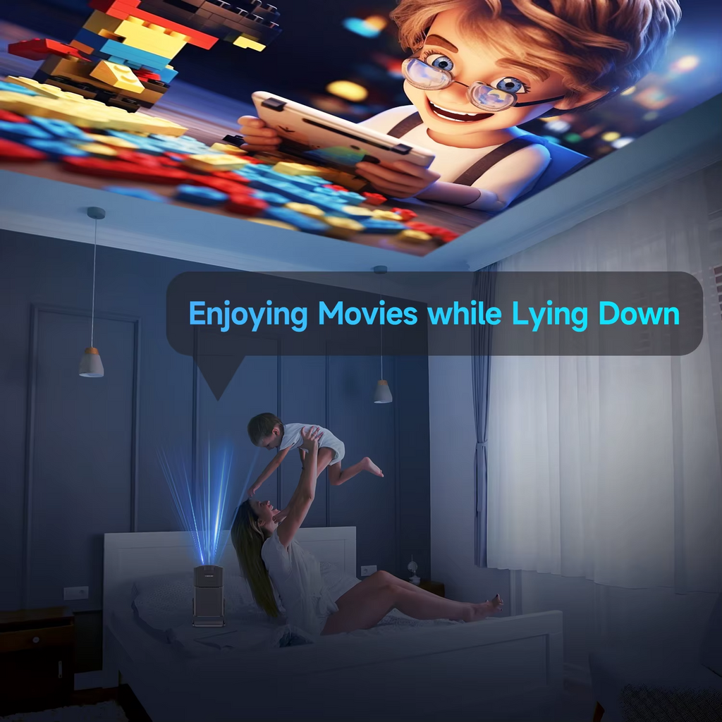 Magcubic 720P HD Projector Bluetooth Android Auto Keystone Home Cinema UK