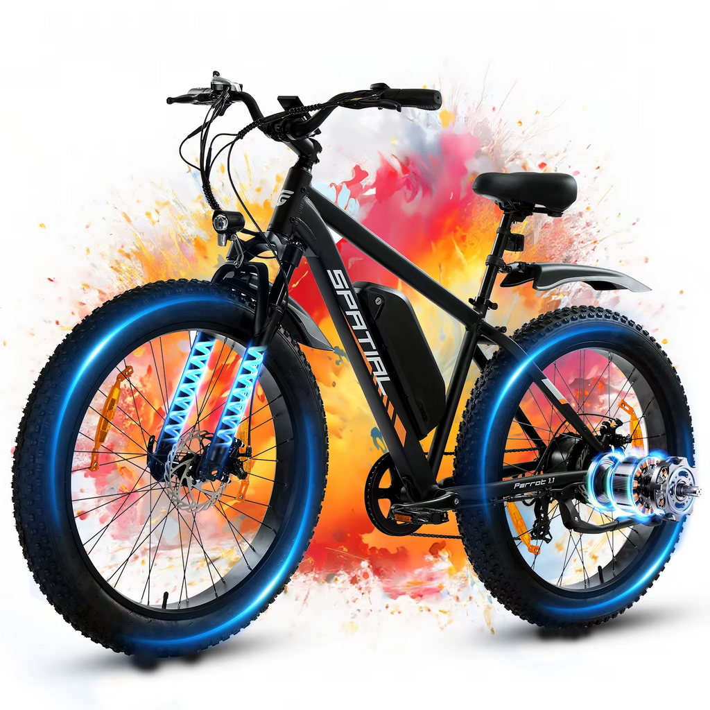 SPATIAL Parrot Electric Bike 250W 48V 13Ah 26” Adult E-Bike All Terrain MTB UK