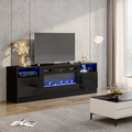 Breeins Modern Electric Fireplace TV Stand LED Flames Remote Storage Console UK