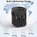 Universal Travel Adapter EU/UK/US/AU Plug Converter USB Type-C Charger