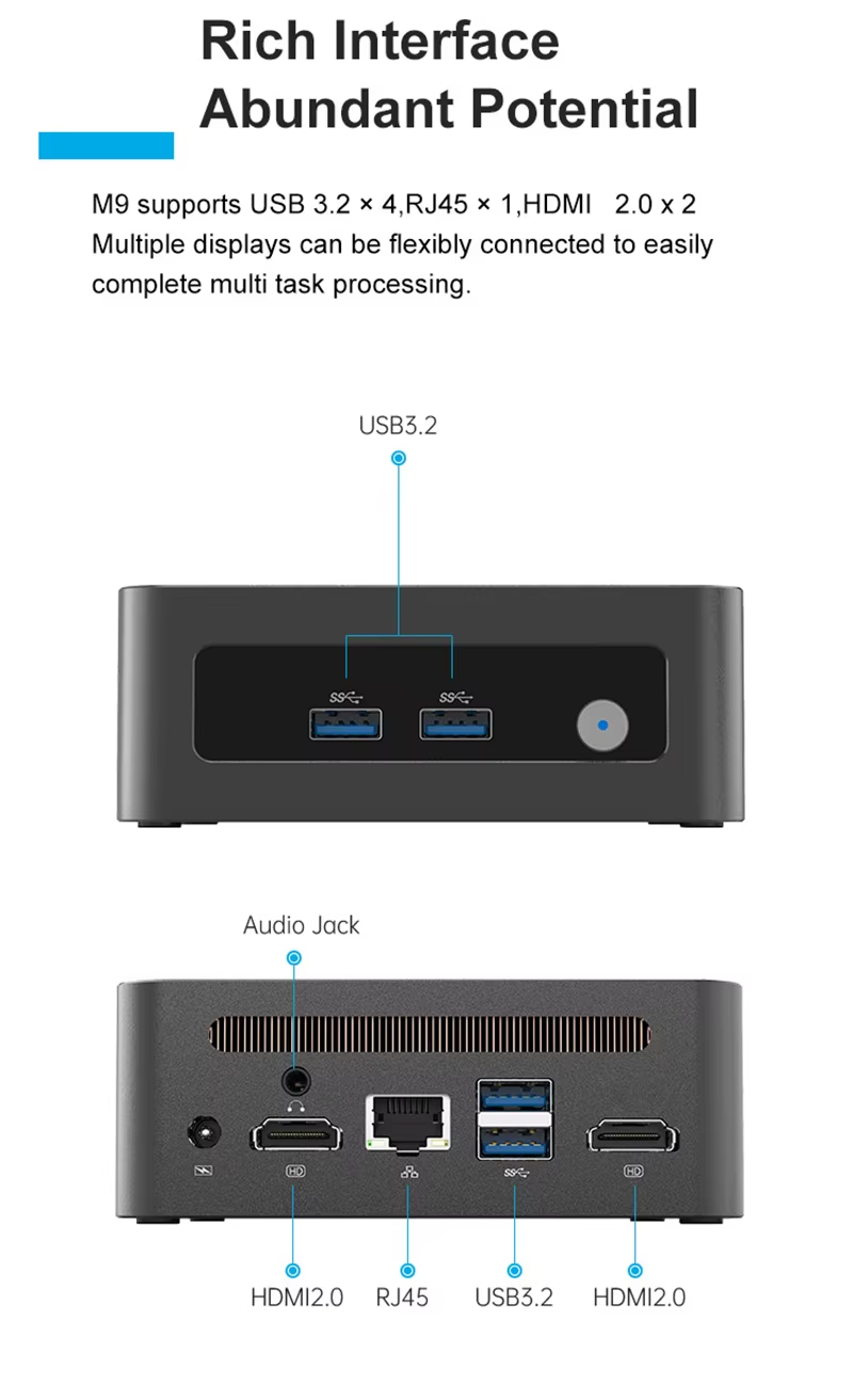 Morefine M9 Pro Mini PC i7-12800H NVMe Win 11 Pro BT5.2 WiFi6 Gaming Triple Dp