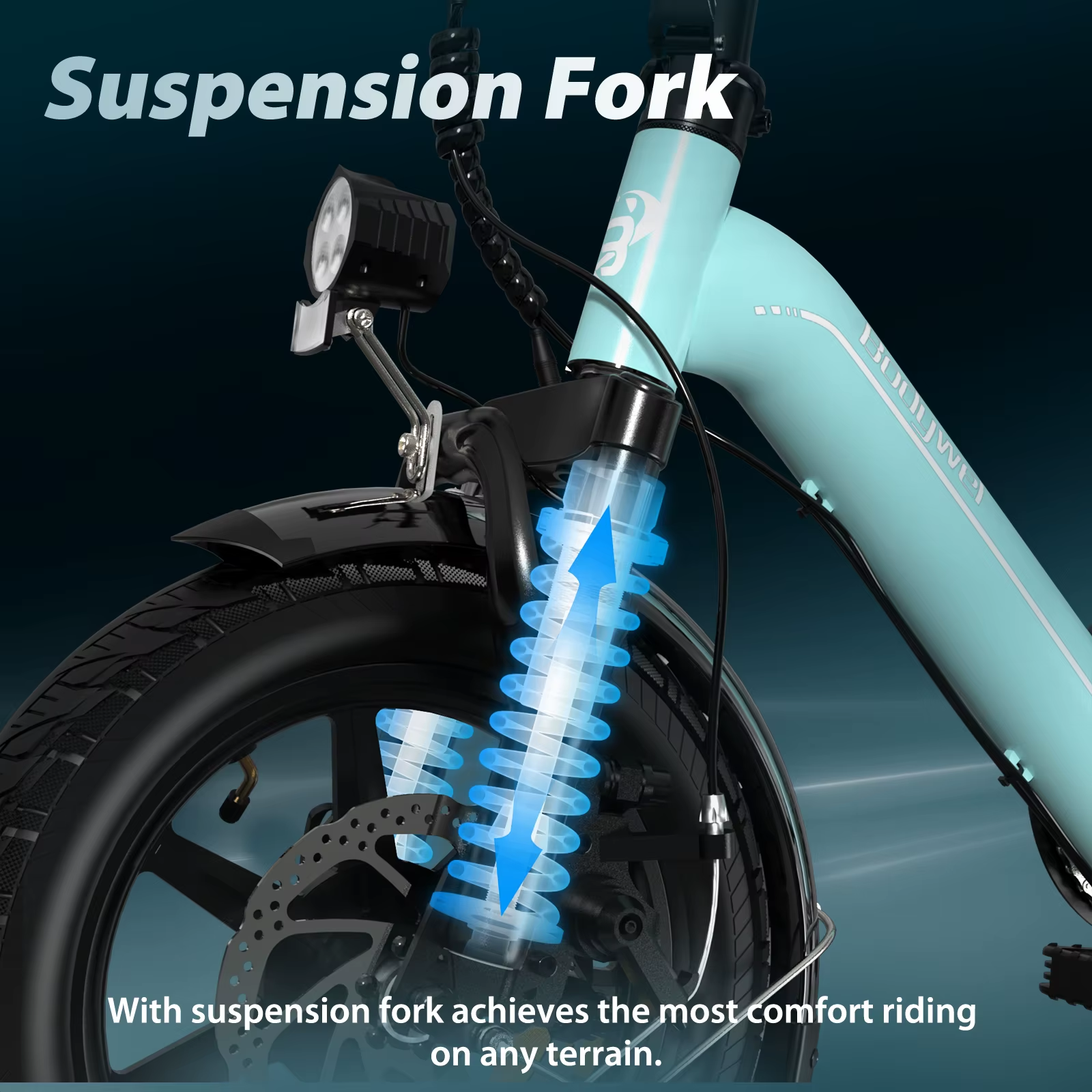 Bodywel T16PRO 14" Foldable Electric Bike 250W 36V City E-Bike Commuter 50KM UK