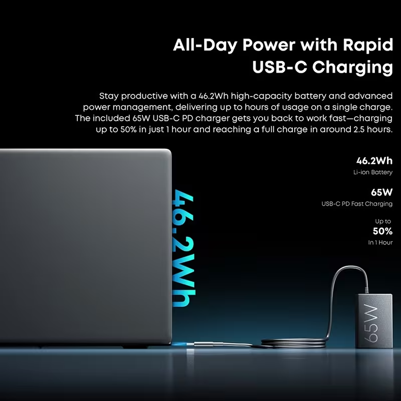 CHUWI CoreBook X 14” Laptop Ryzen 5 7430U Fast Charge 16GB 512GB 2K IPS Win11 UK