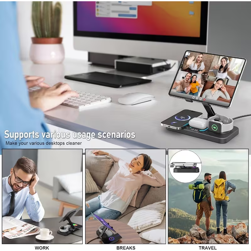 6-in-1 Wireless Charging Station iPhone Apple Watch AirPods UK
