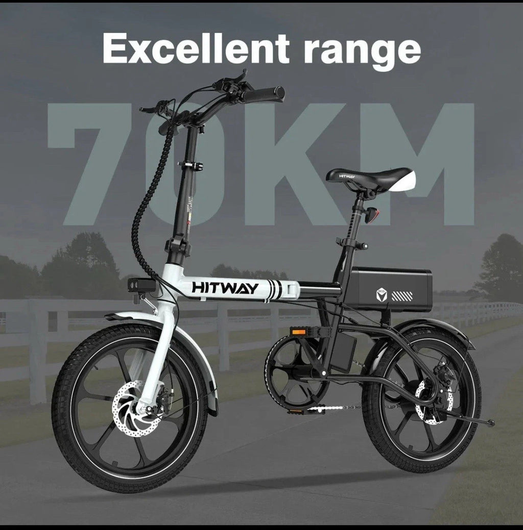 HITWAY BK35 Folding Electric Bike 250W 36V 16" E-Bike 60km Long Range Commuter
