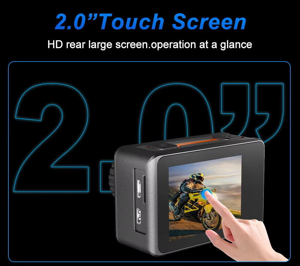 OURLIFE MTR80 4K60FPS Action Camera WiFi 30m Waterproof EIS + 64GB SD UK