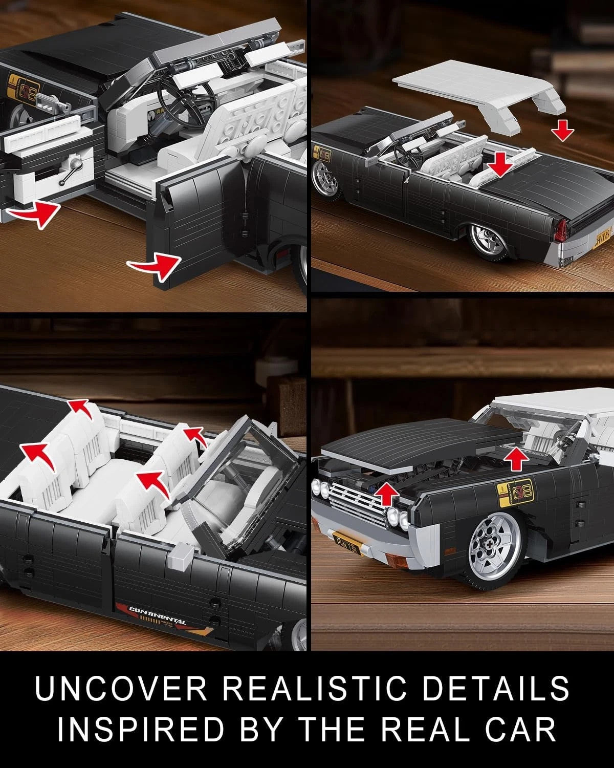 Mould King 10118 Continental Vintage Car Building Blocks Brick Set UK