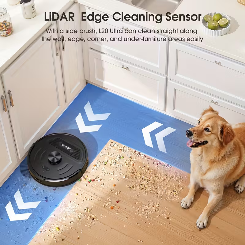 Lubluelu L20 Max Robot Vacuum & Mop 6000Pa Self-Empty 3in1 Smart Mapping WiFi UK
