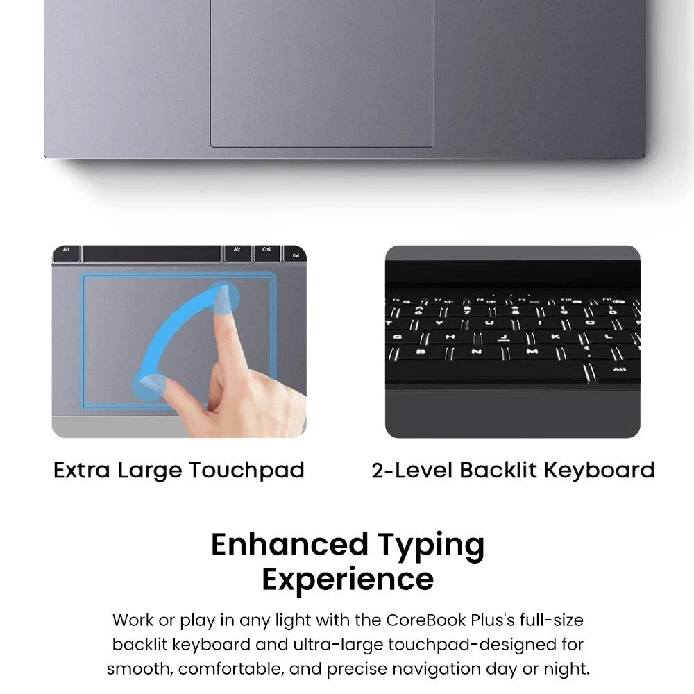 CHUWI CoreBook Plus 16” Laptop Ryzen 5 7530U 16GB RAM 512GB SSD Win11 FHD IPS UK