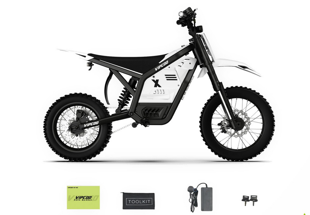 VIPCOO 3500W Electric Dirt Bike 48V 23AH 12/14-inch Off Road Track Race Fast MTB