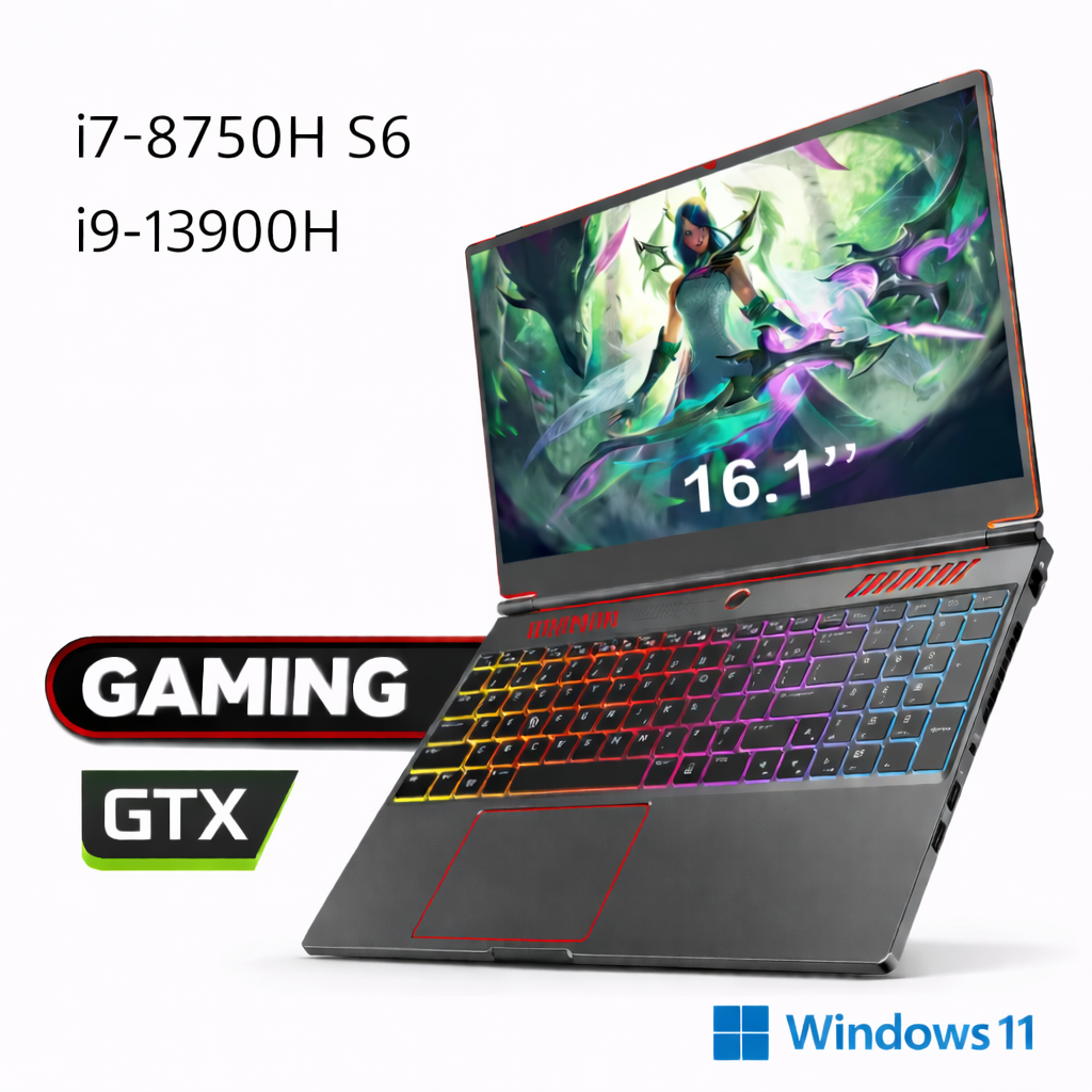 S6 Gaming Laptop Win 11 i9 or i7 RTX Graphics 16GB /32GB DDR5 512GB to 2GB SSD