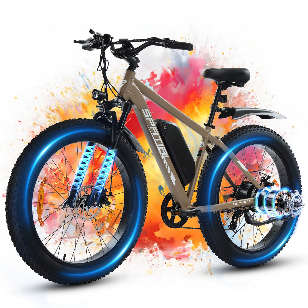 SPATIAL Parrot Electric Bike 250W 48V 13Ah 26” Adult E-Bike All Terrain MTB UK