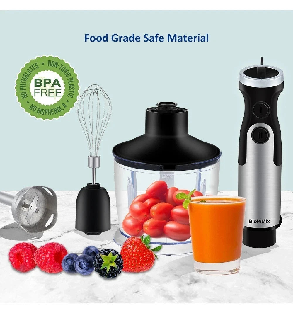 BioloMix 1200W 5-in-1 Hand Blender Bowl Stainless Steel UK