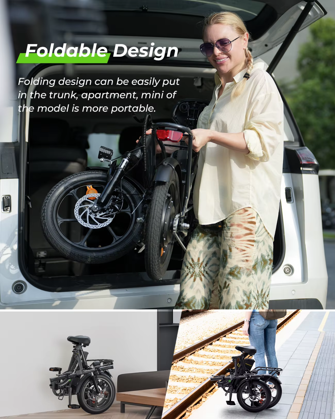 iSinwheel U4 Folding Electric Bike 250W 36V 16" E-Bike 25kmh 70km Range Commuter