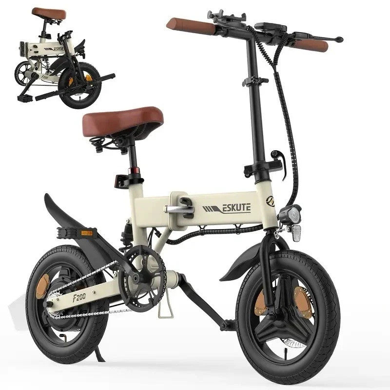 ESKUTE F200 14" Folding Electric Bike 250W 36V E-Bike 60KM Range City Commuter