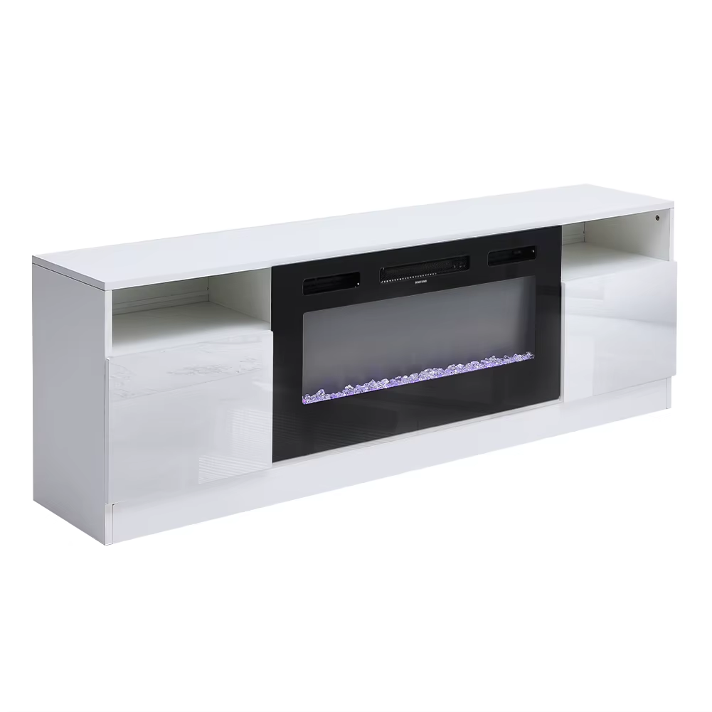 Breeins Modern Electric Fireplace TV Stand LED Flames Remote Storage Console UK