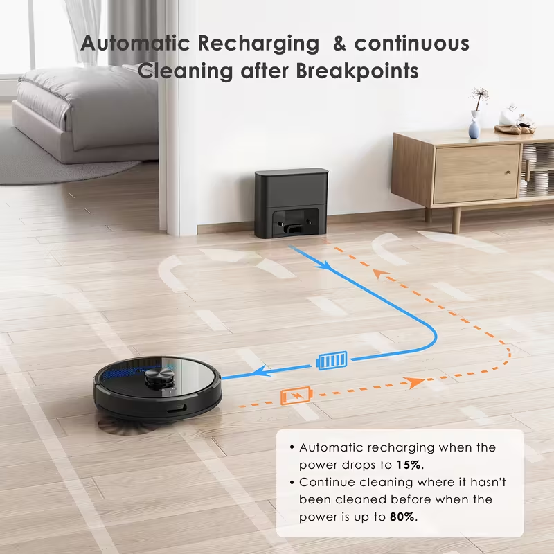 Lubluelu SL60 Max Robot Vacuum & Mop 4500Pa Self-Empty 3in1 Smart Mapping
