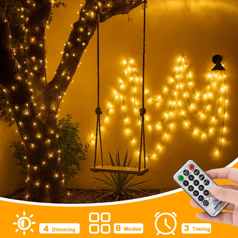 50M LED Cluster Fairy String Lights Christmas UK