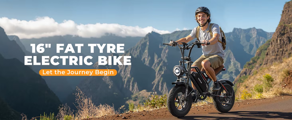 VARUN Plorer Electric Bike 250W 48V 13Ah 16” Fat Tyres All-Terrain E-Bike UK