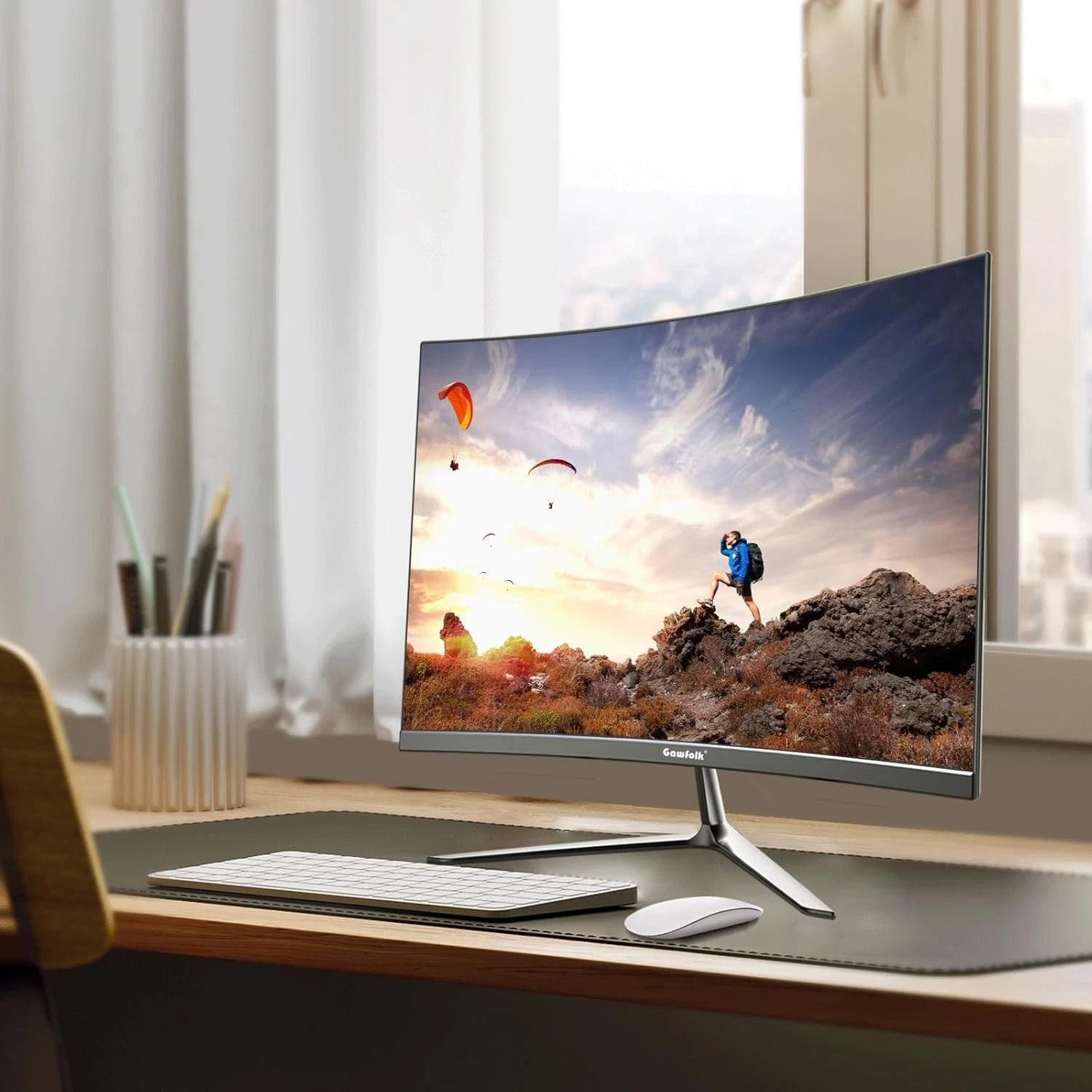 Gawfolk 24.5" Curved FHD Gaming Monitor 120Hz 1ms UK