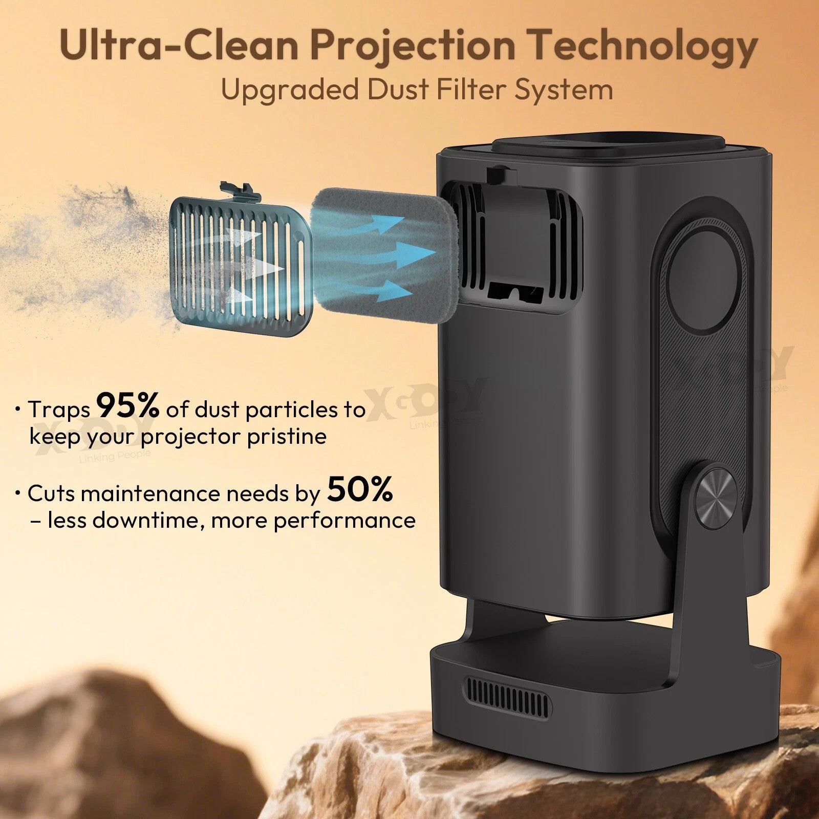 XGODY Gimbal 5 Pro 4K Projector WiFi Android Home Cinema UK